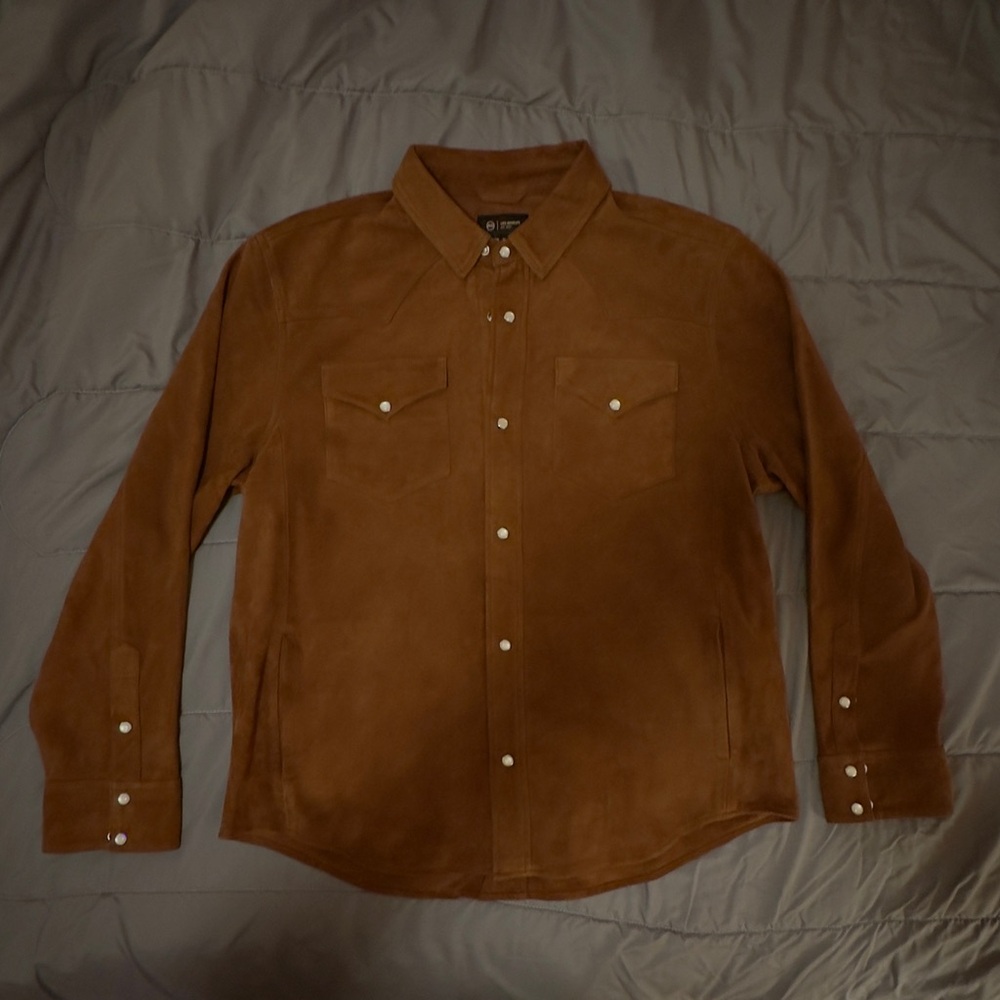 Ag Adriano Goldschmied Elias Western Suede Shirt Jacket